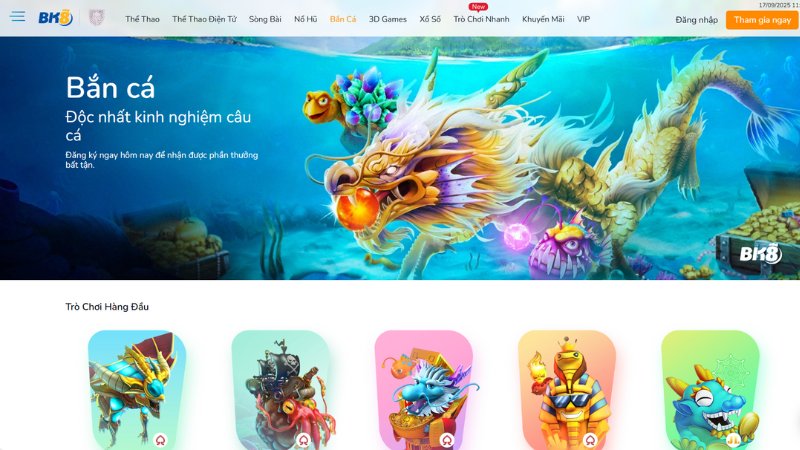 Bắn cá BK8 - Trải nghiệm bắn súng giành xu cực giải trí