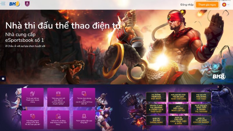 Esport BK8 - Sân chơi cá cược thể thao điện tử độc đáo